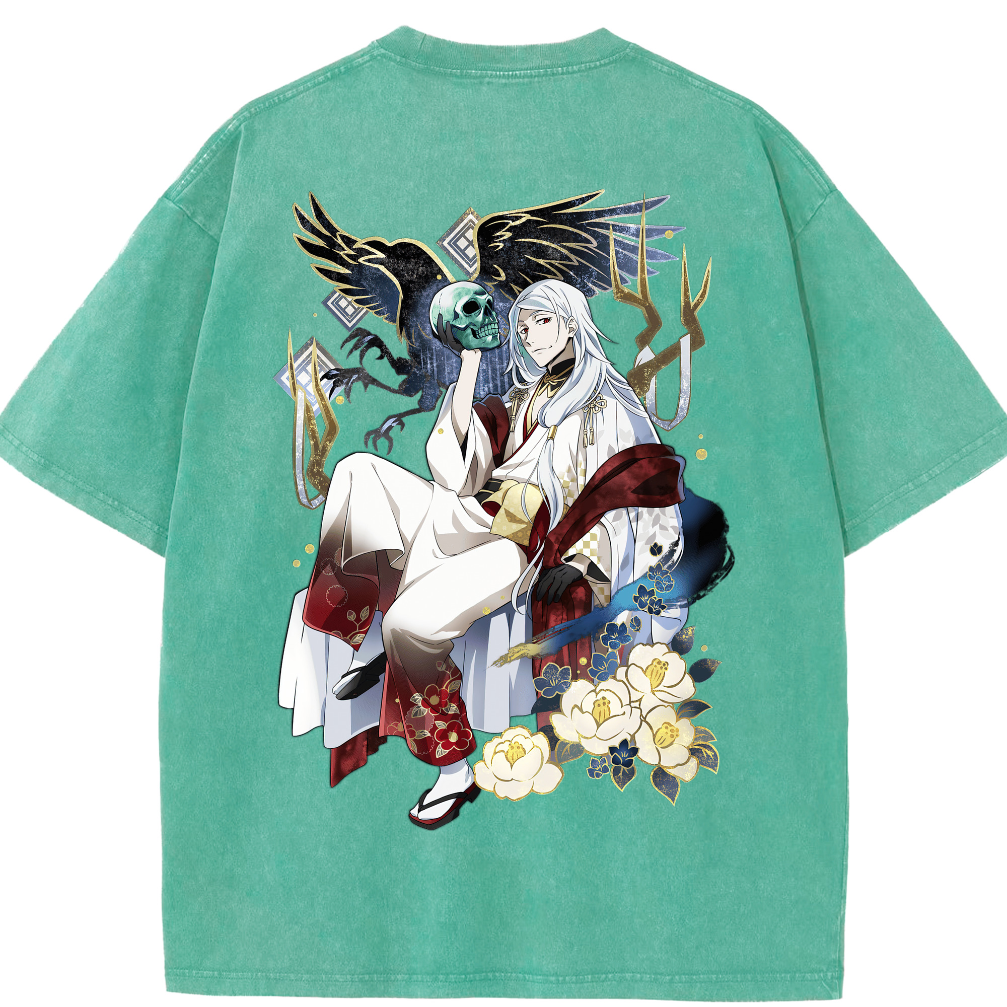 （画像用） 文豪ストレイドッグス Bungo Stray Dogs 綿100% ヴィンテージ風 半袖Tシャツ（背面プリント）